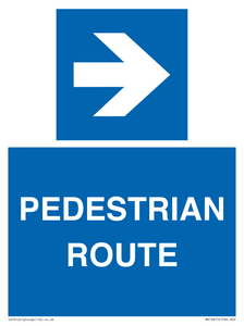 PEDESTRIAN ROUTE - right arrow